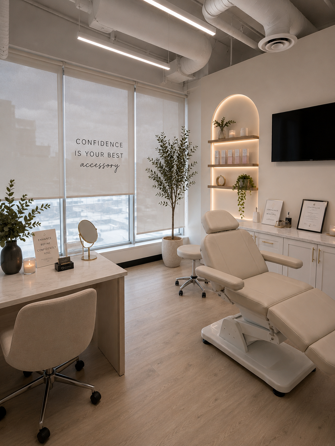 Available spa studio at District Studios Jasper Ave