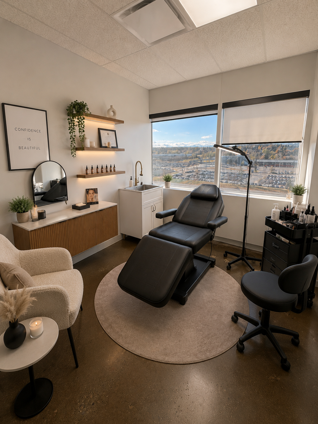 Available spa window studio at District Studios Southcentre