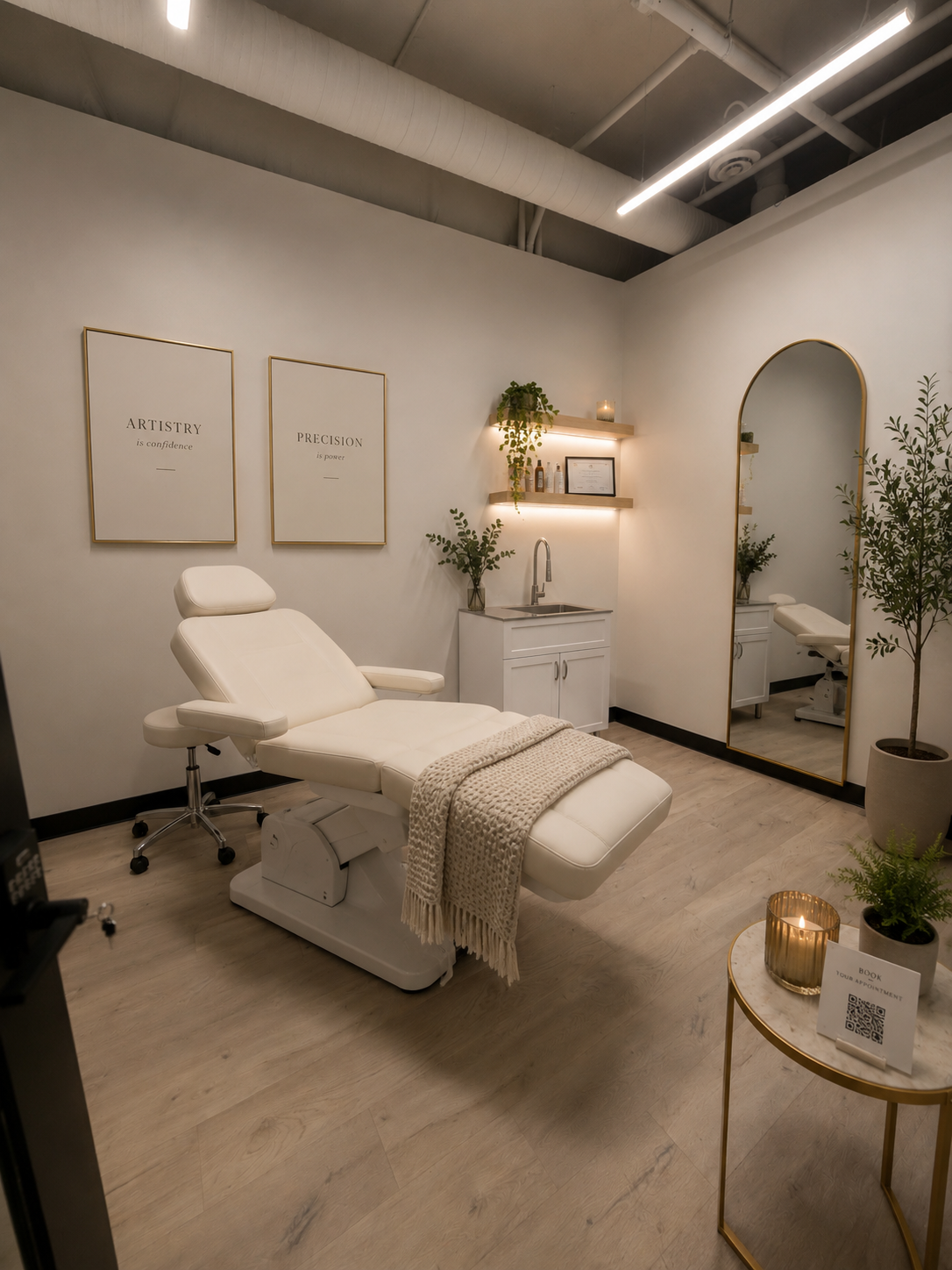 Available interior hair studio at District Studios Jasper Ave